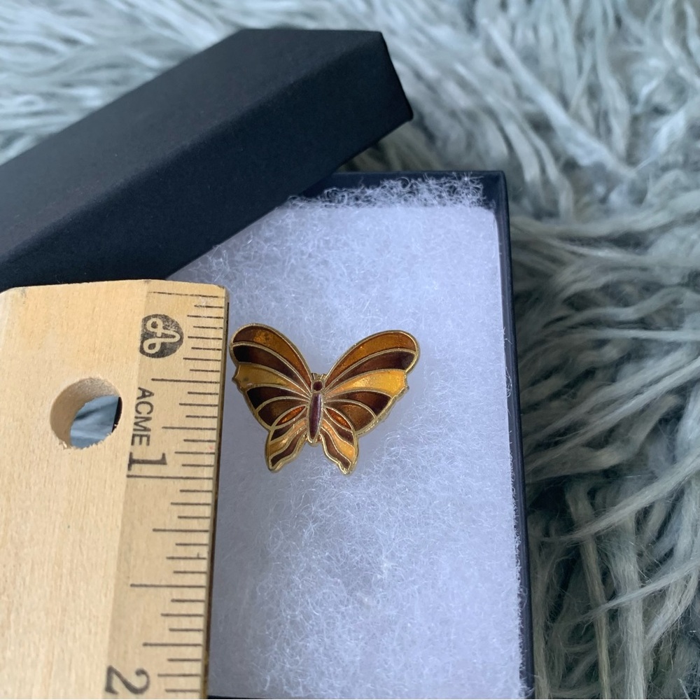 Vintage enamel Butterfly Brooch Pin - Picture 4 of 6